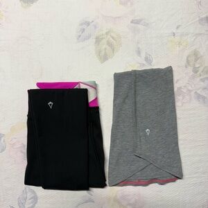 Ivivva Girls' Leggings Set — Black, Gray & Pink Accents